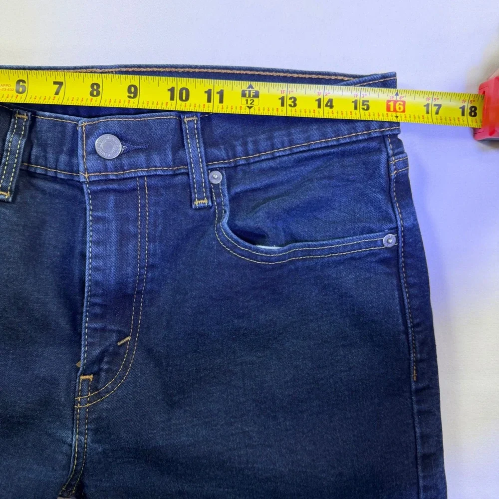 Levis 502 Regular Taper Mens Jeans Blue Indigo Stretch Denim 32x28